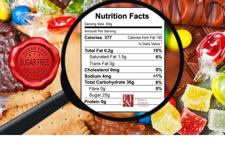 SUGAR FREE is not what the label REALLY means | Online Nutrition Training Course & Diplomas | Edison Institute of Nutrition is a Nutrition School Training Nutrition Professionals Worldwide