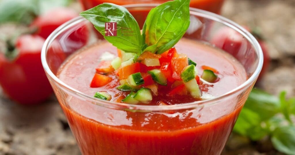 A delicious gazpacho soup is a great way to harvest the value of tomatoes | Edison Institute of Nutrition | Nutrition School Training