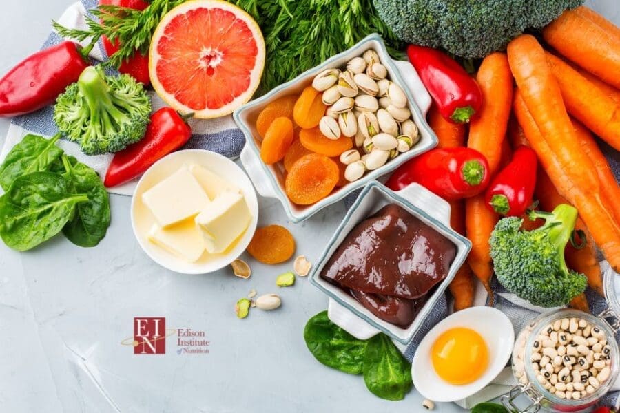 The vitamin alphaet vitamine A | Online Nutrition Training Course & Diplomas | Vitamin A deficiency may affect vision and skin health.