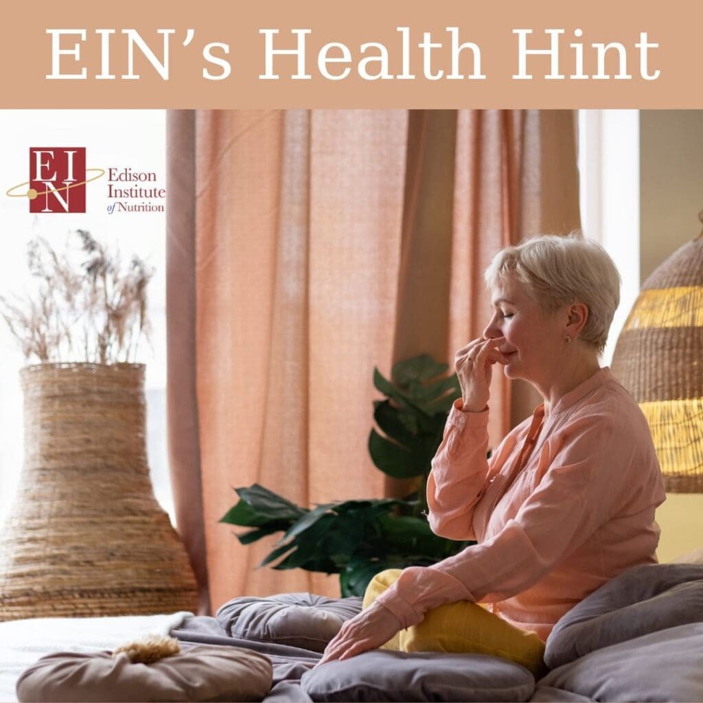 Straw Breaths EIN Health Hint | Edison Institute of Nutrition educating you on breathing technique to improve sleep | The Best Nutrition School in Canada | Train to be a Nutritionist with Edison